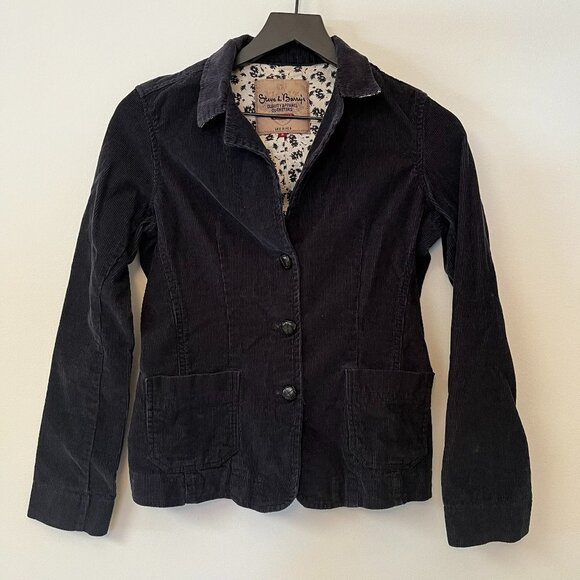 Steve & Barry's Jackets & Blazers - Steve & Barry's Navy Corduroy Jacket w/ Button Closure - Size Medium
